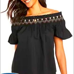 NWT Old Navy Off-the-Shoulder Flutter Sleeve Top